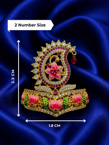 Meenakari Kalka Shringar Mukut for Deity