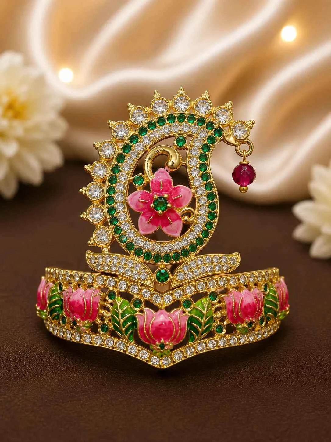 Meenakari Kalka Shringar Mukut for Deity