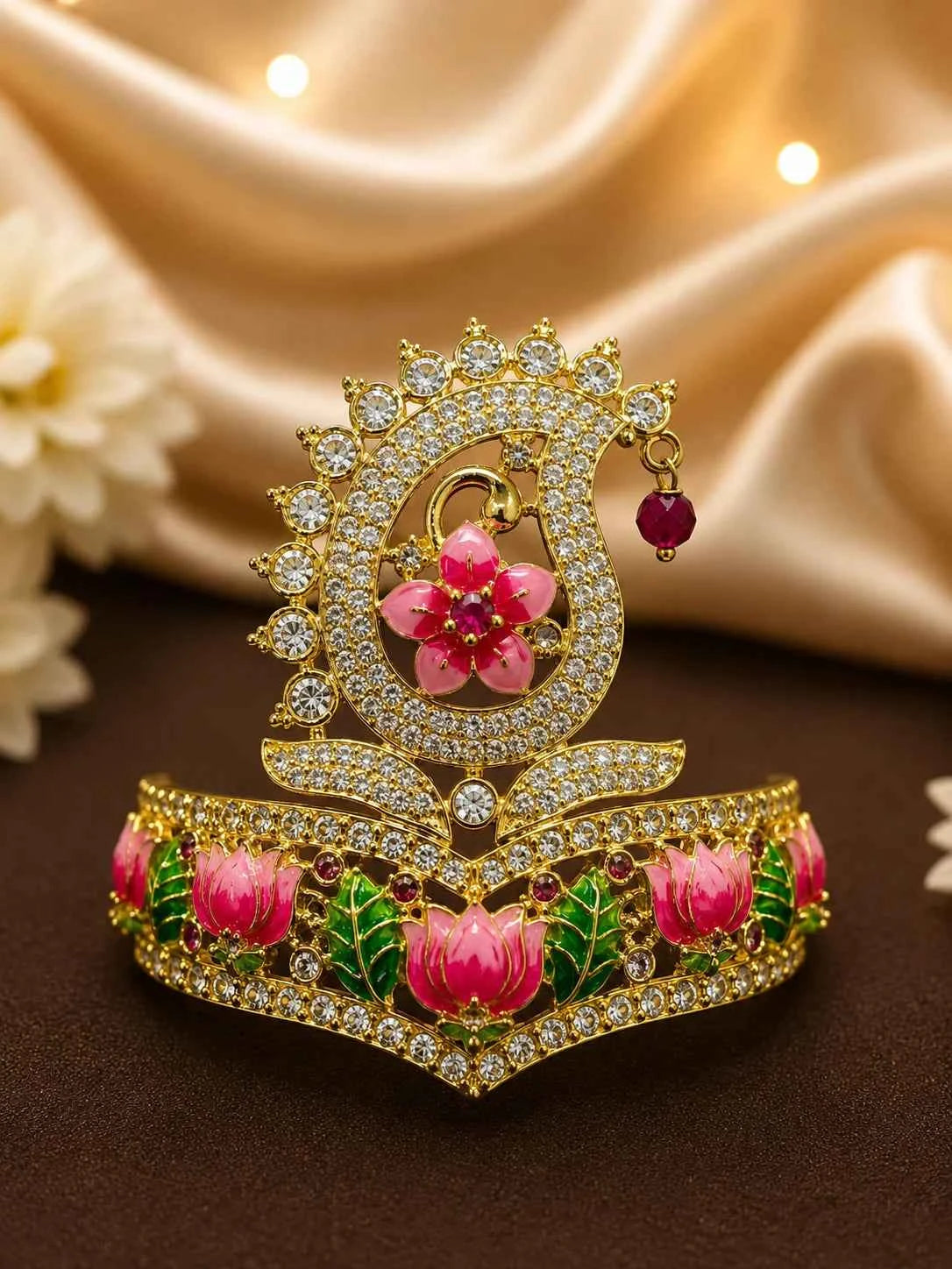Meenakari Kalka Shringar Mukut for Deity