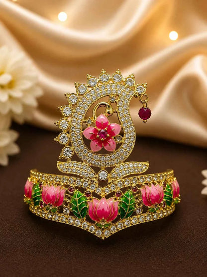 Meenakari Kalka Shringar Mukut for Deity