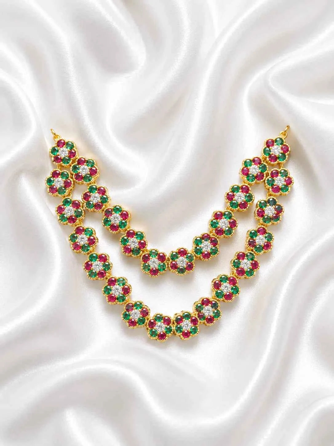 Meenakari Layered Multicolor AD Garland for Deity