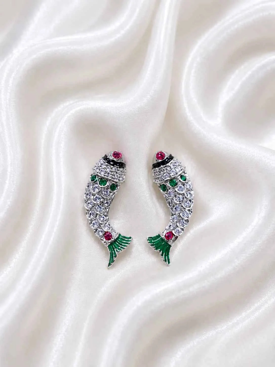 Teardrop Gold Polish Jhumki for Ladoo Gopal