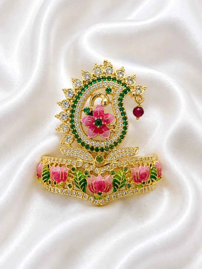 Meenakari Kalka Shringar Mukut for Deity