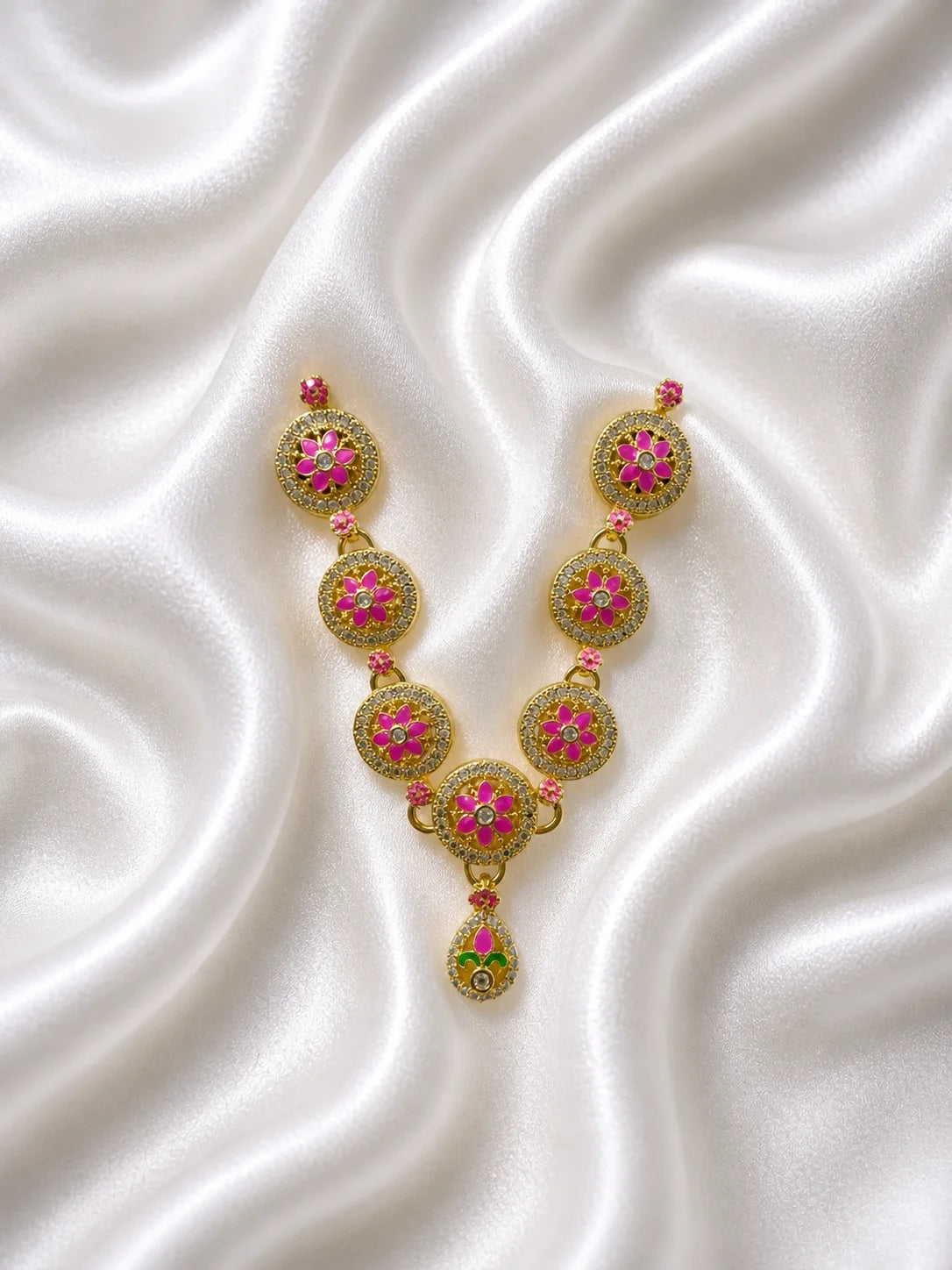 Floral Minakari Necklace for Deity