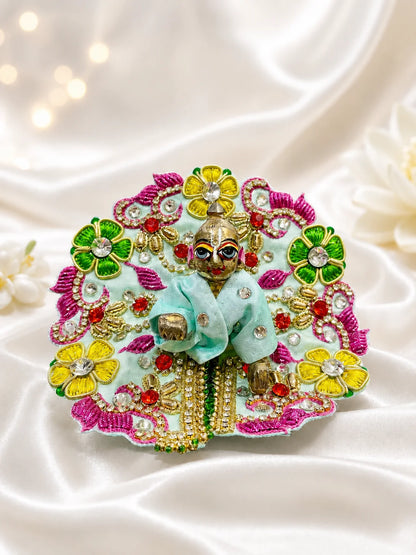 Mint Blossom Poshak for Laddu Gopal deity shringar