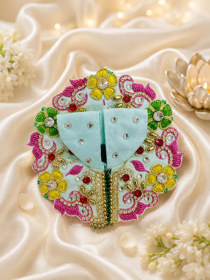 Mint Blossom Poshak for Laddu Gopal deity shringar