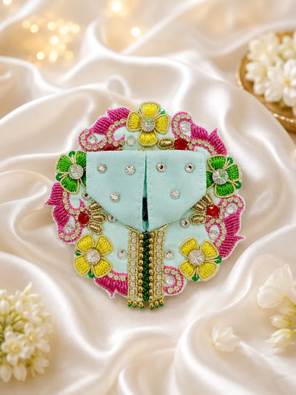 Mint Blossom Poshak for Laddu Gopal deity shringar
