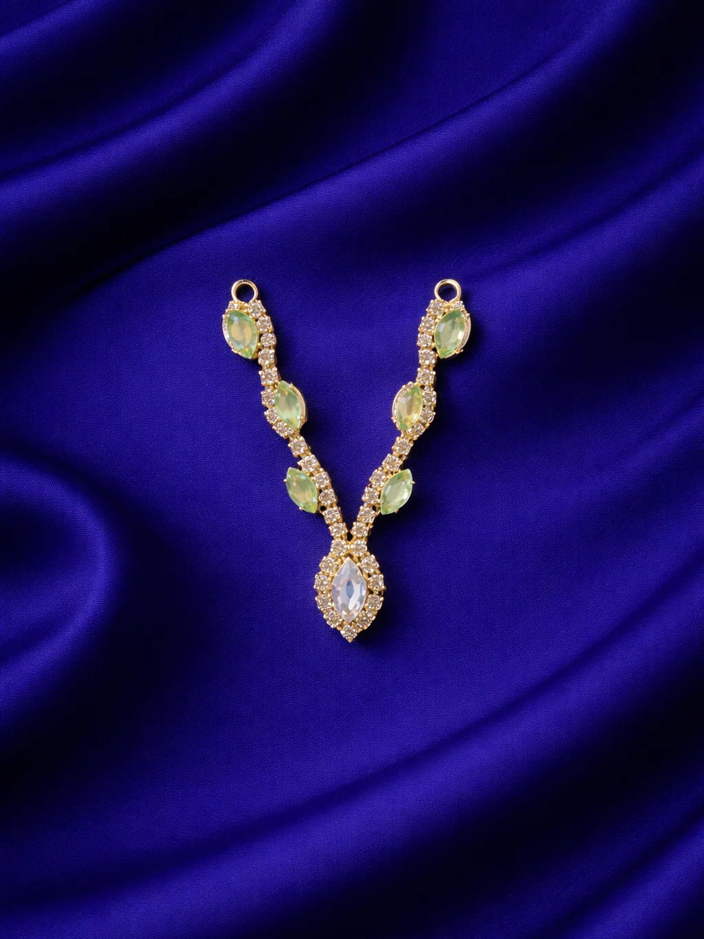 Mint colour Laddu Gopal jewellery for soft pastel divine shringar