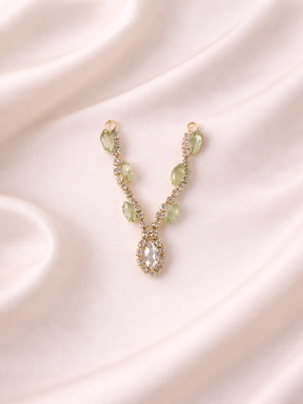 Mint colour Laddu Gopal jewellery for soft pastel divine shringar