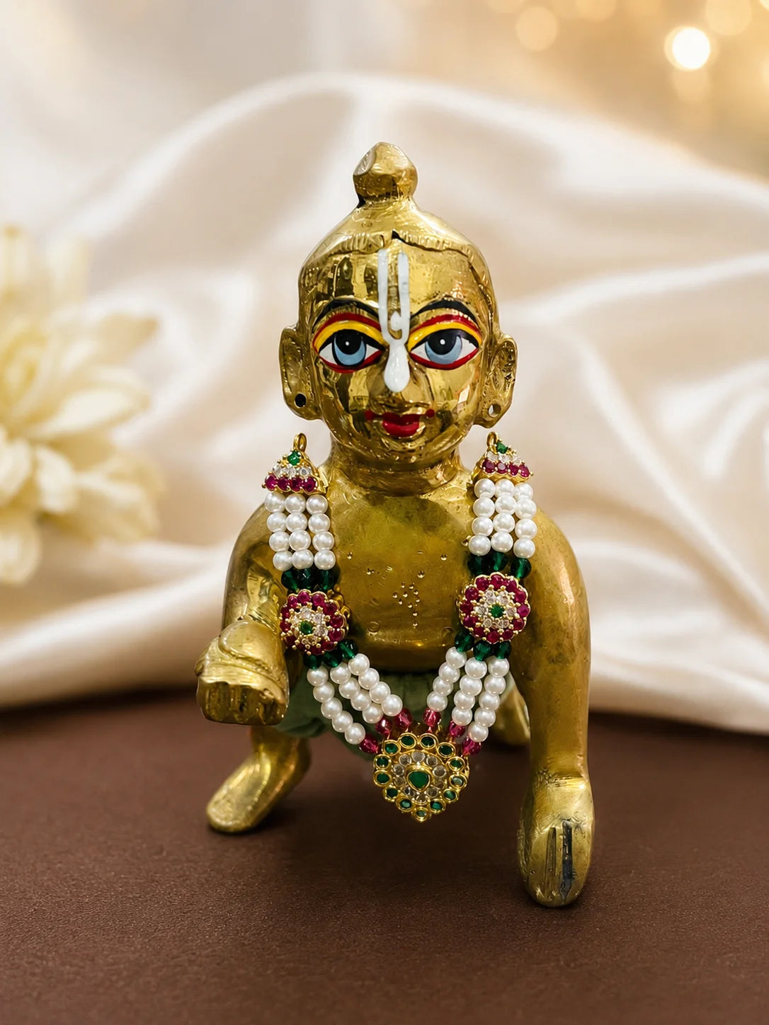 Muktika Pearl AD Necklace for Deity – Divine Pearl Collection