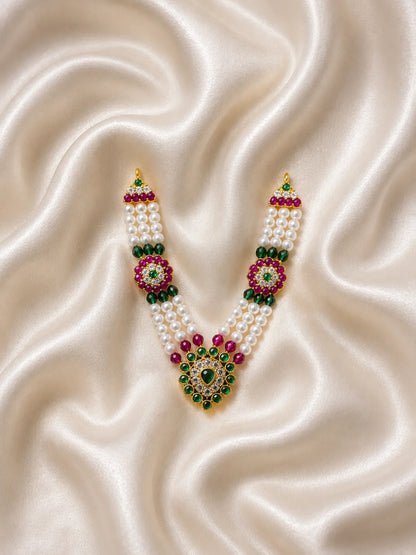Muktika Pearl AD Necklace for Deity – Divine Pearl Collection