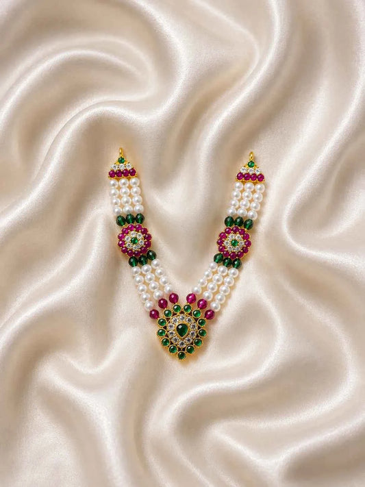 Muktika Pearl AD Necklace for Deity