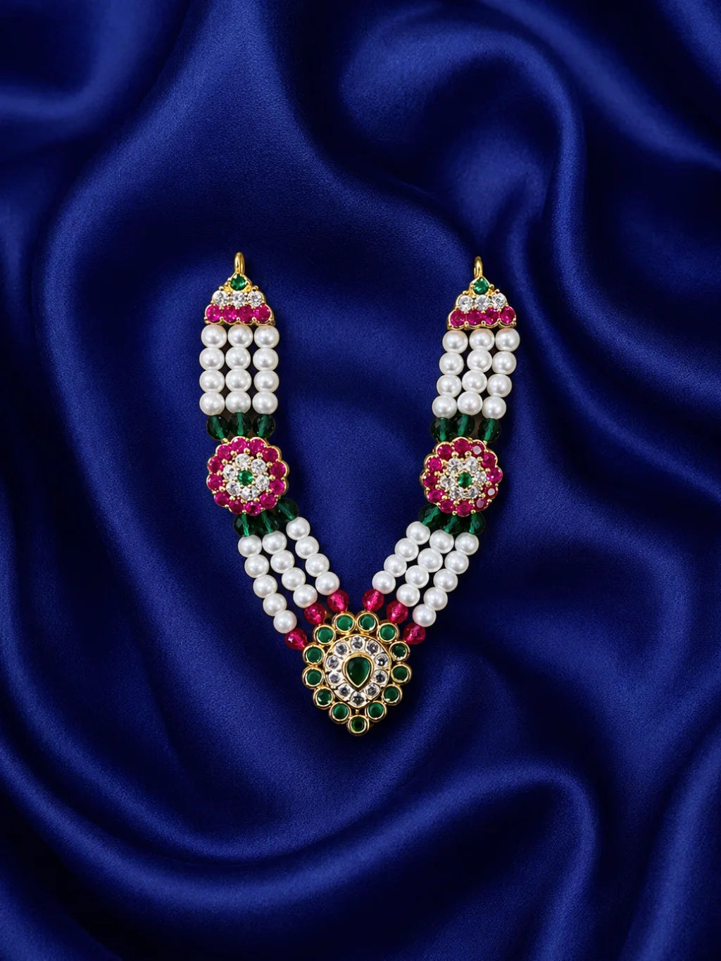 Muktika Pearl AD Necklace for Deity – Divine Pearl Collection