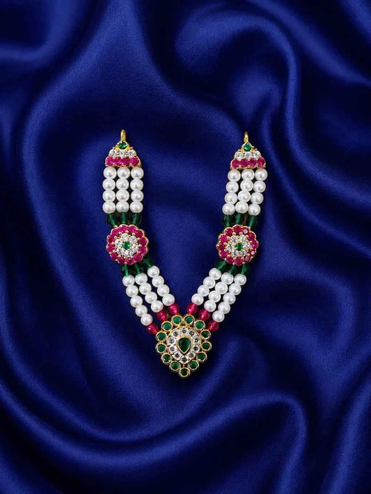 Muktika Pearl AD Necklace for Deity