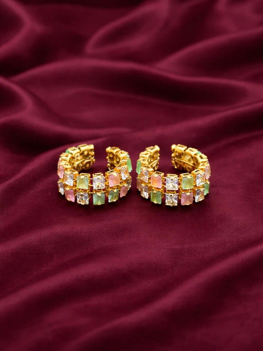 Multi color AD Laddu Gopal bangles with sparkling American diamond design