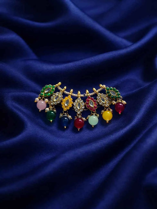 Multi Color Classic Pearl Kundan Mala