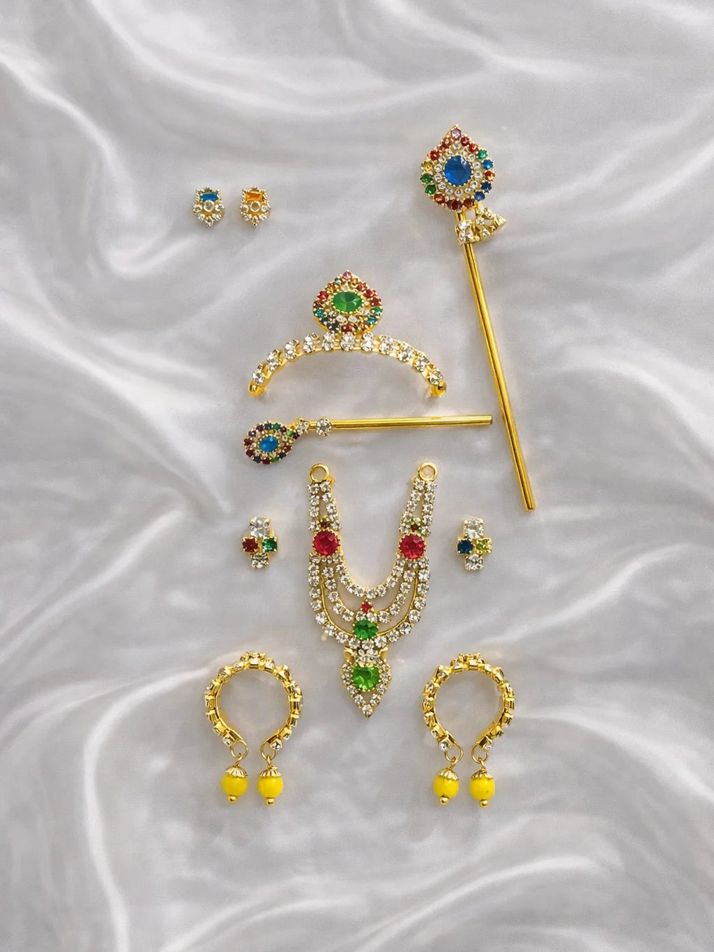 Multi Color Mukut Mala Set for Laddu Gopal
