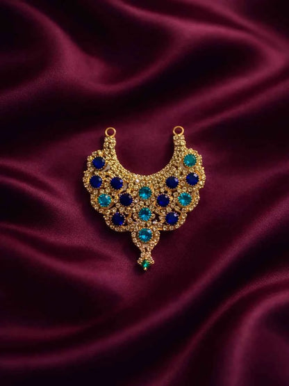 Multicolor Stone Jerken Necklace for Deity