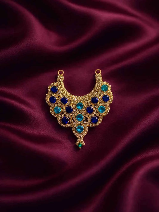 Multicolor Stone Jerken Necklace for Deity