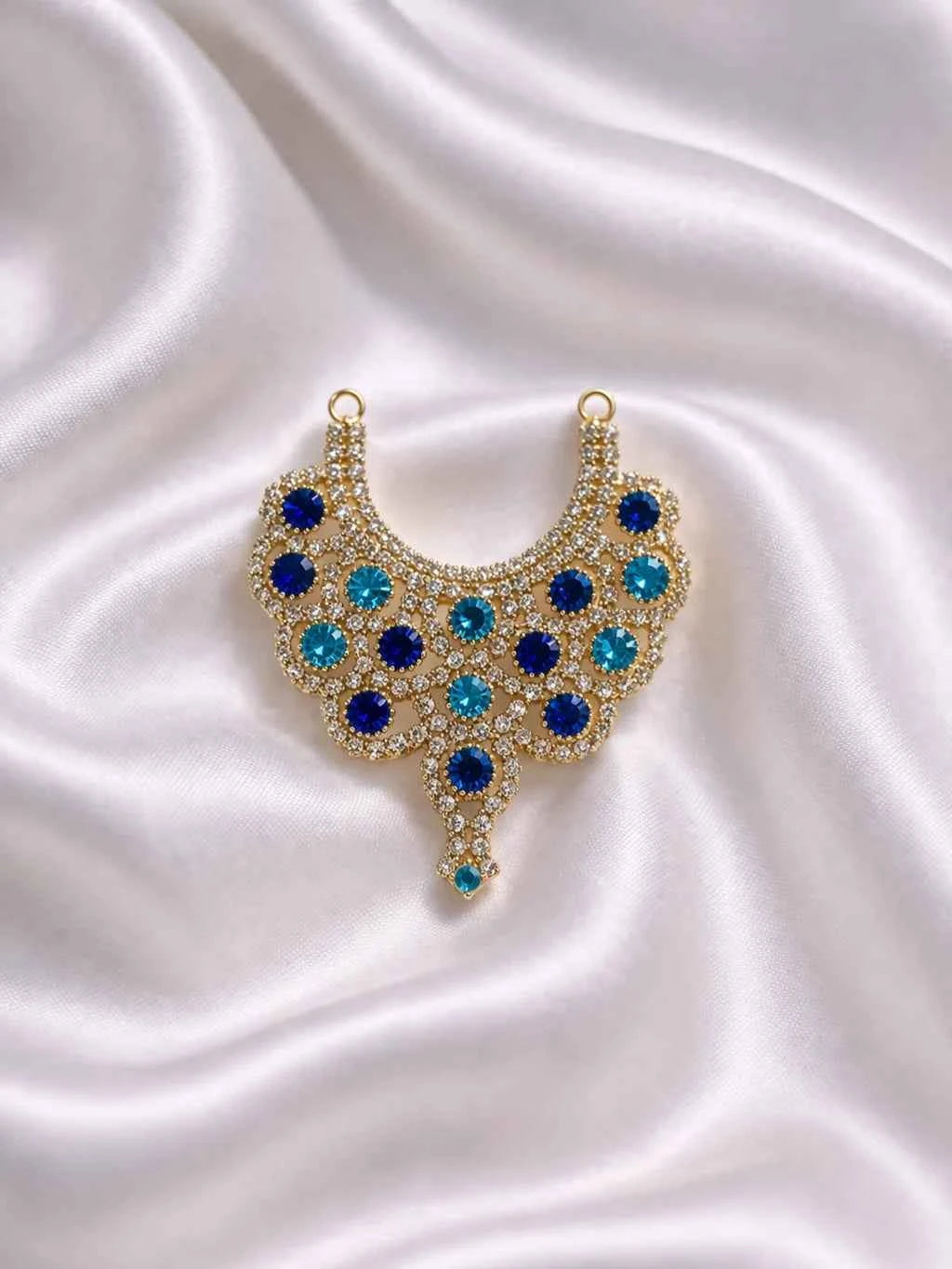 Multicolor Stone Jerken Necklace for Deity