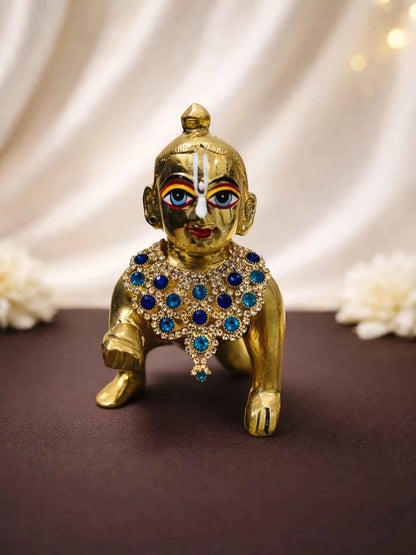 Multicolor Stone Jerken Necklace for Deity