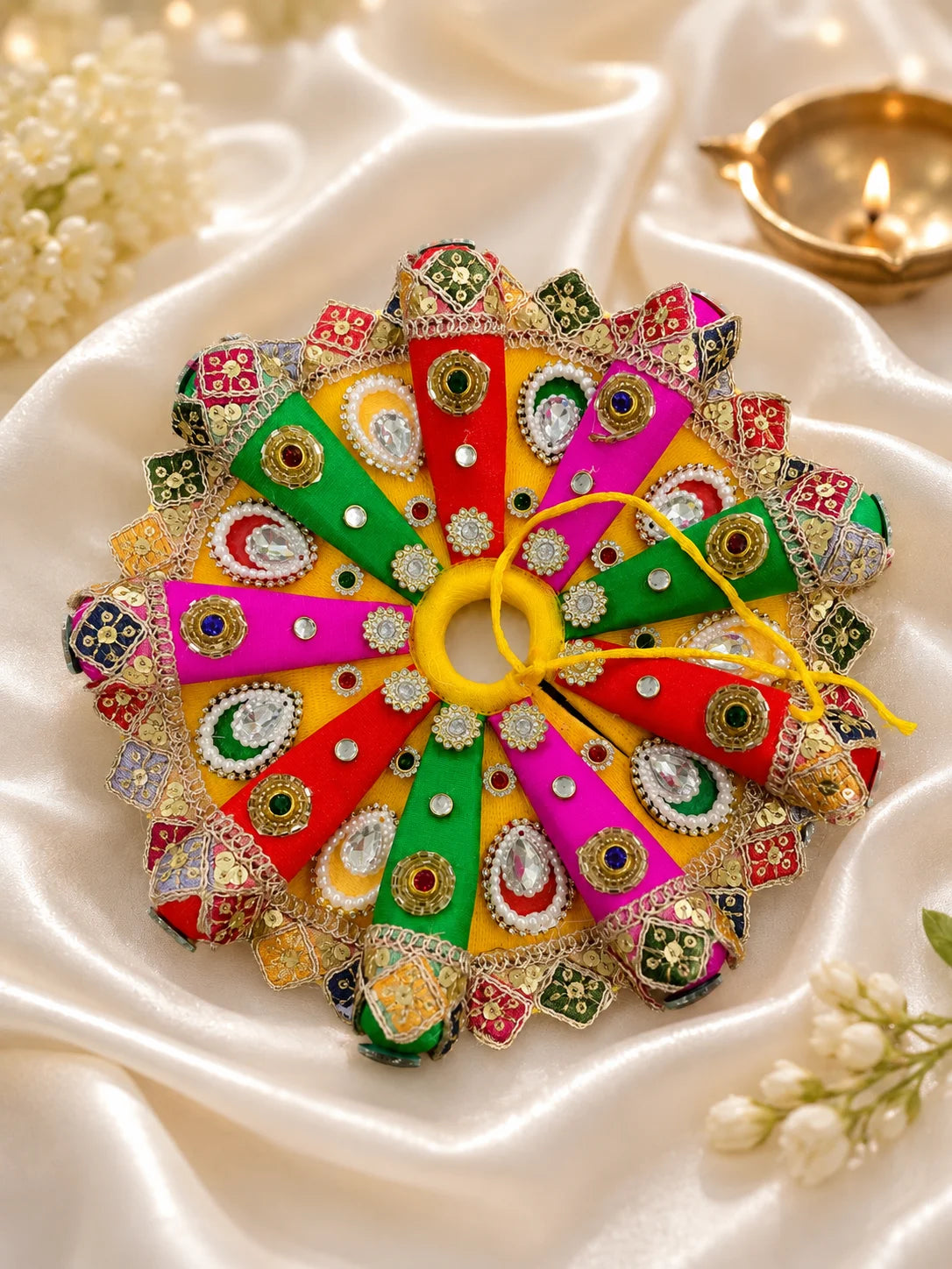 Multicolor Cone Poshak for Laddu Gopal