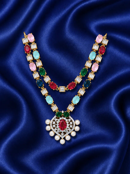 Navrang Madhuri multicolour AD Haar for deity shringar