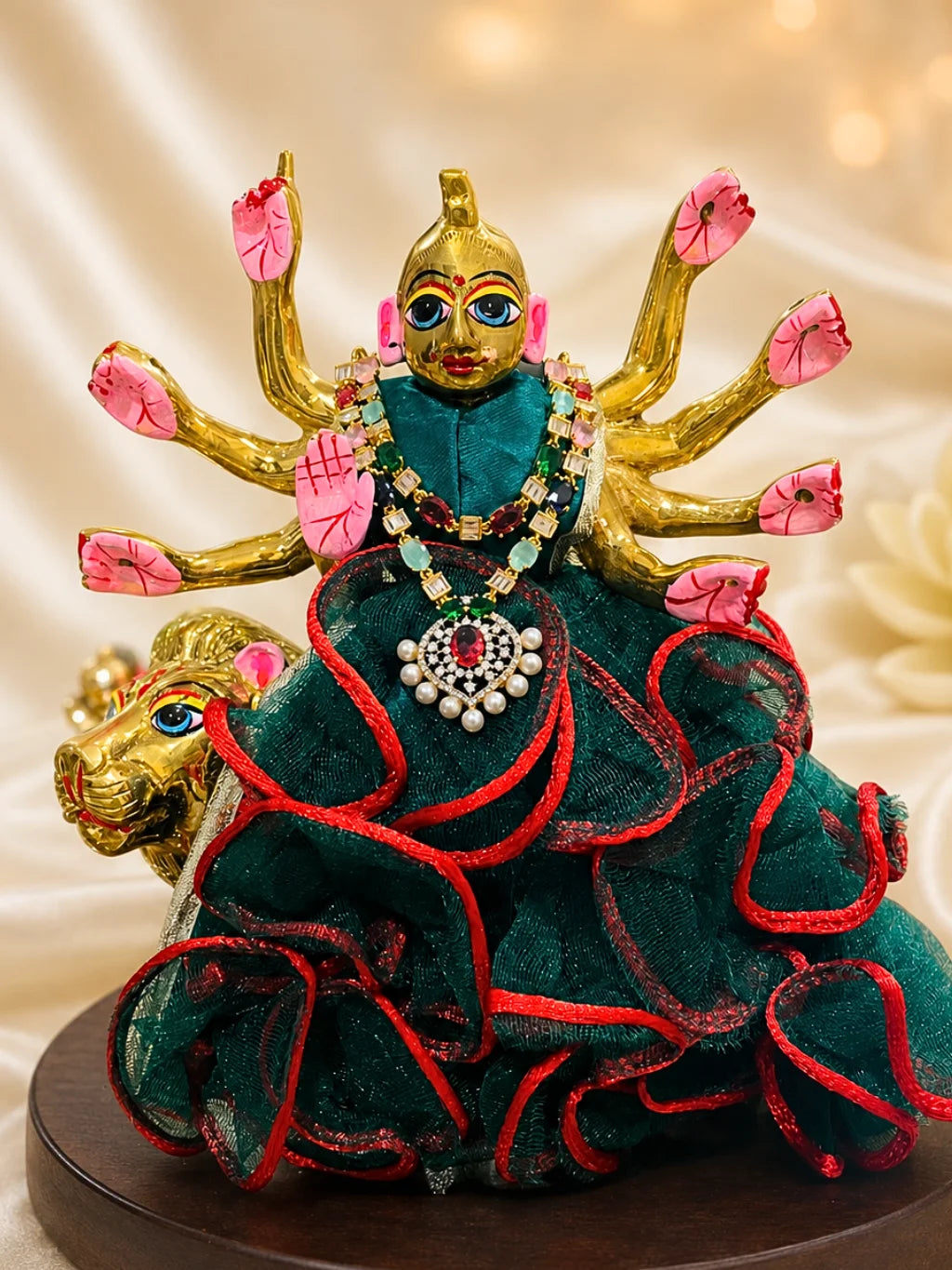 Navrang Madhuri multicolour AD Haar for deity shringar