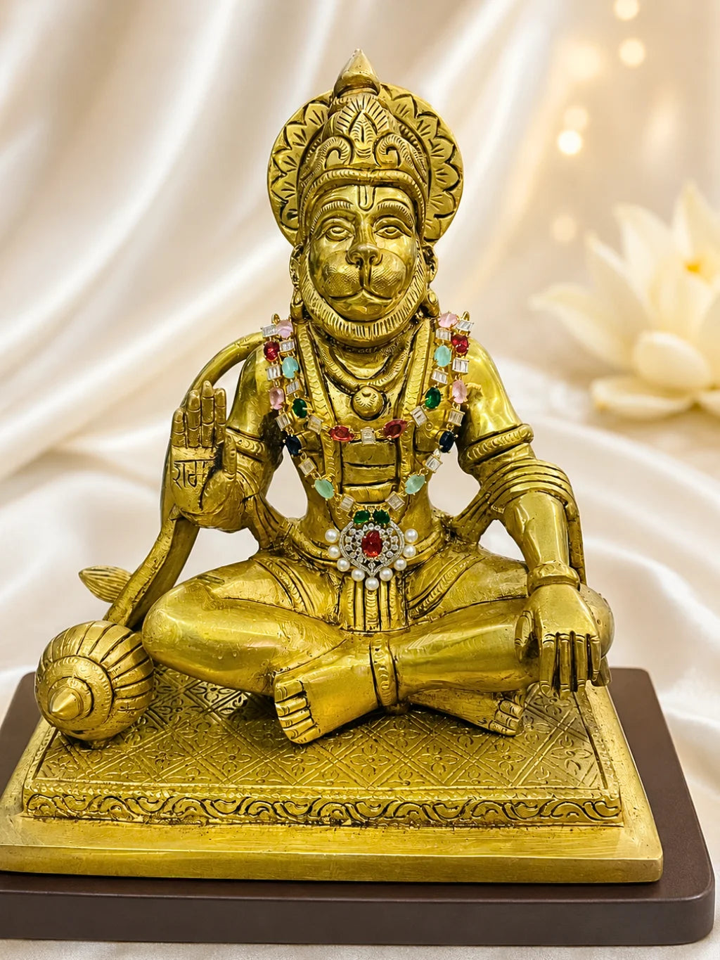Navrang Madhuri multicolour AD Haar for deity shringar