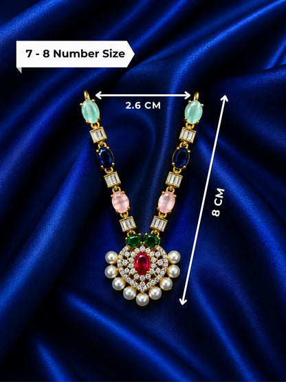 Royal Navratan Mukut & Kanthi Haar Shringar Set for Laddu Gopal & Deities