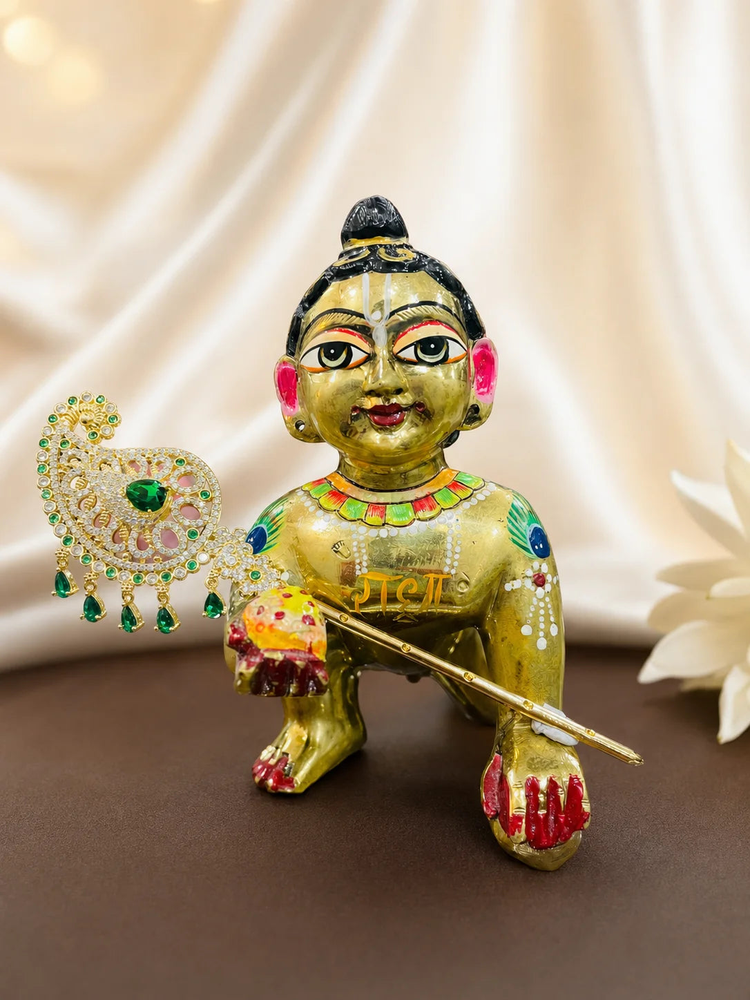 Nikunj Mayur AD Bansuri for Deity and Laddu Gopal Shringar