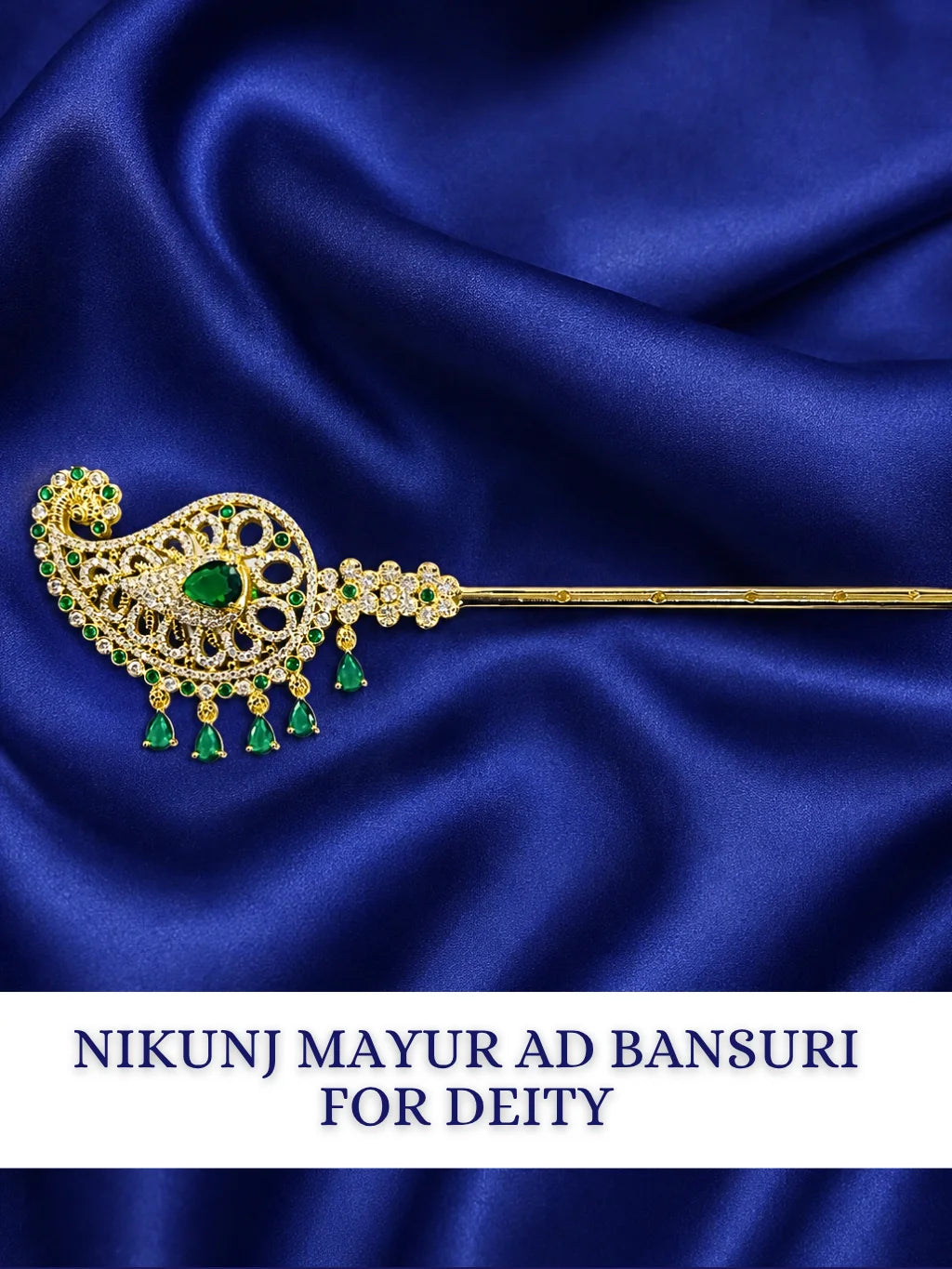 Nikunj Mayur AD Bansuri for Deity and Laddu Gopal Shringar