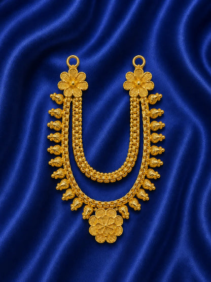 Nitya Gold Plated Floral Haar for Laddu Gopal, Radha Rani, Ram Lalla, Mata Rani and Other Deities