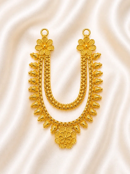 Nitya Gold Plated Floral Haar for Laddu Gopal, Radha Rani, Ram Lalla, Mata Rani and Other Deities
