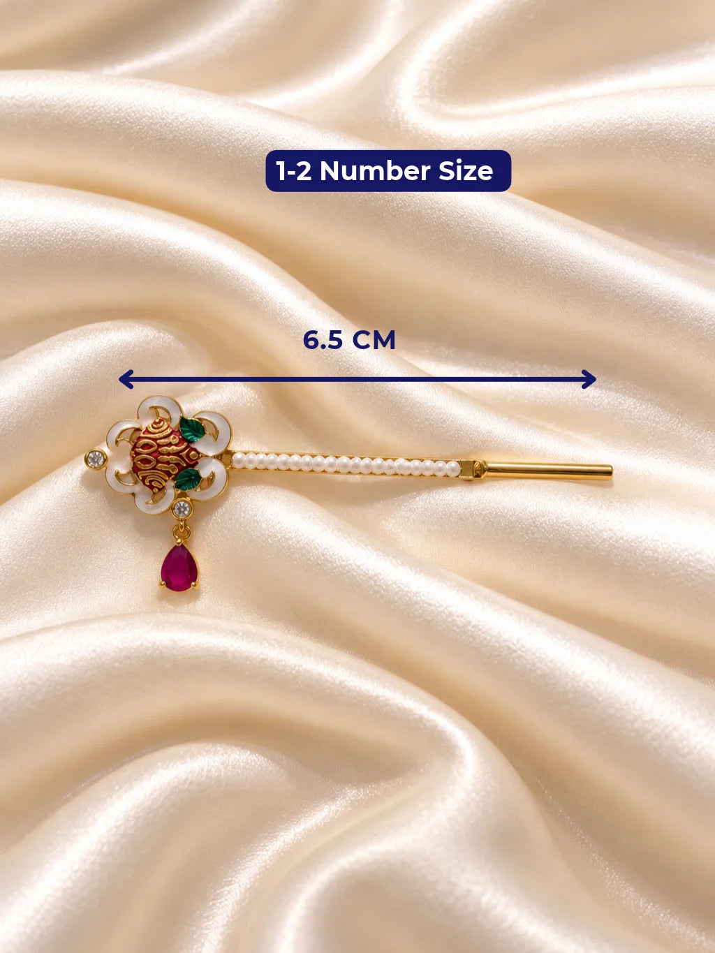 Padma Pallavi Gold Plated Bansuri for Deity featuring elegant lotus-inspired ornamental styling and a traditional gold-plated finish for Laddu Gopal and Krishna Ji shringar.
