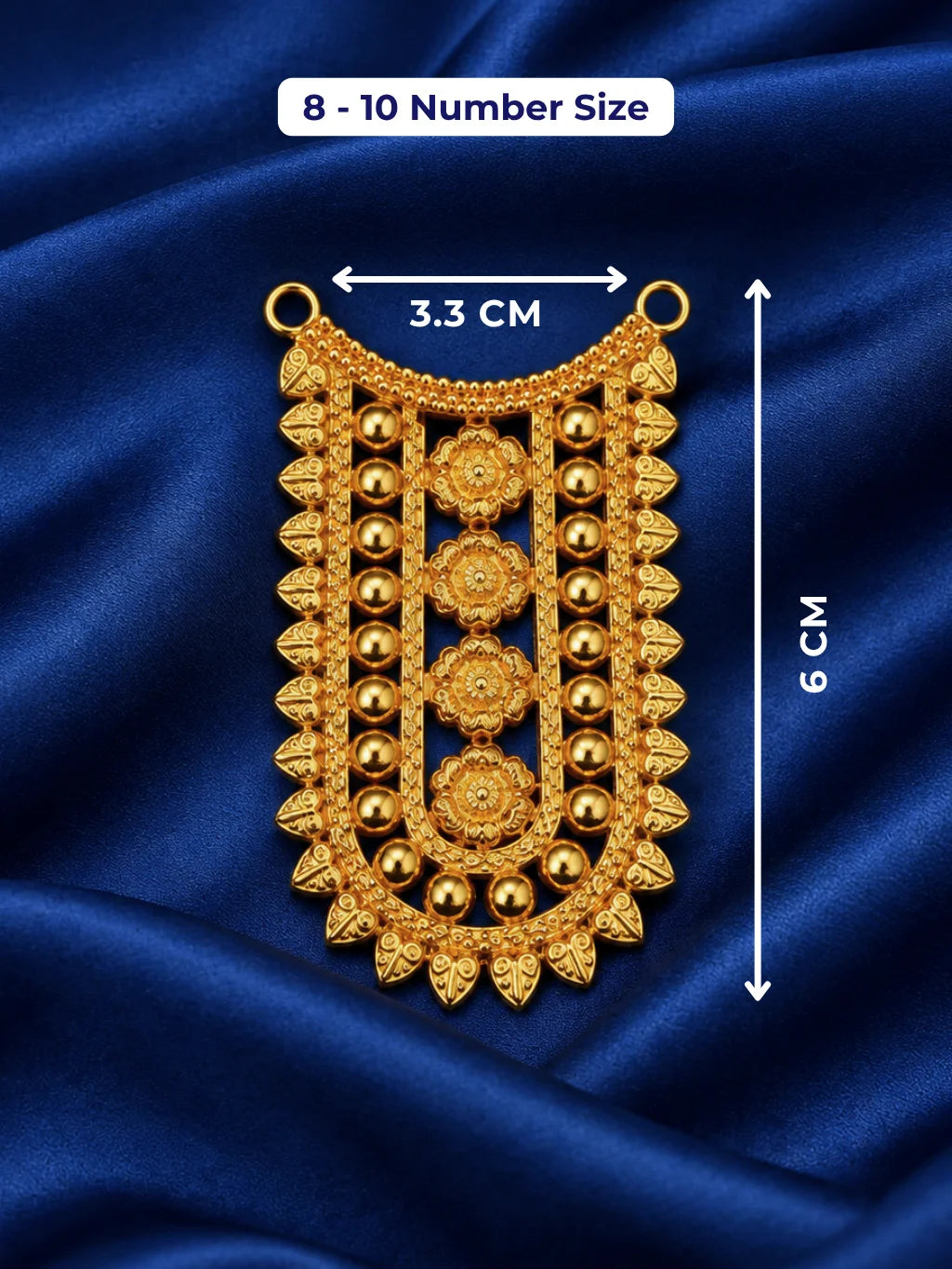 Padma Temple Gold Plated Haar for Deity featuring lotus-inspired detailing and a rich temple-style golden finish. Ideal for Laddu Gopal and festive shringar.
