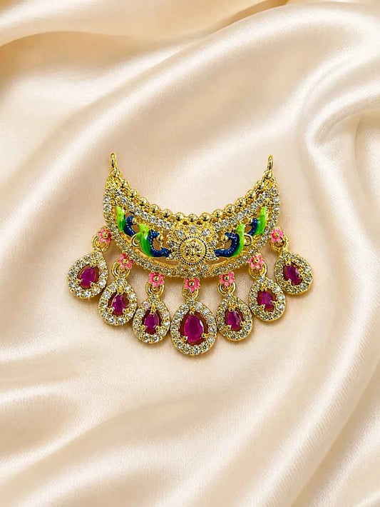 Padmaratna Temple AD Necklace for Deity