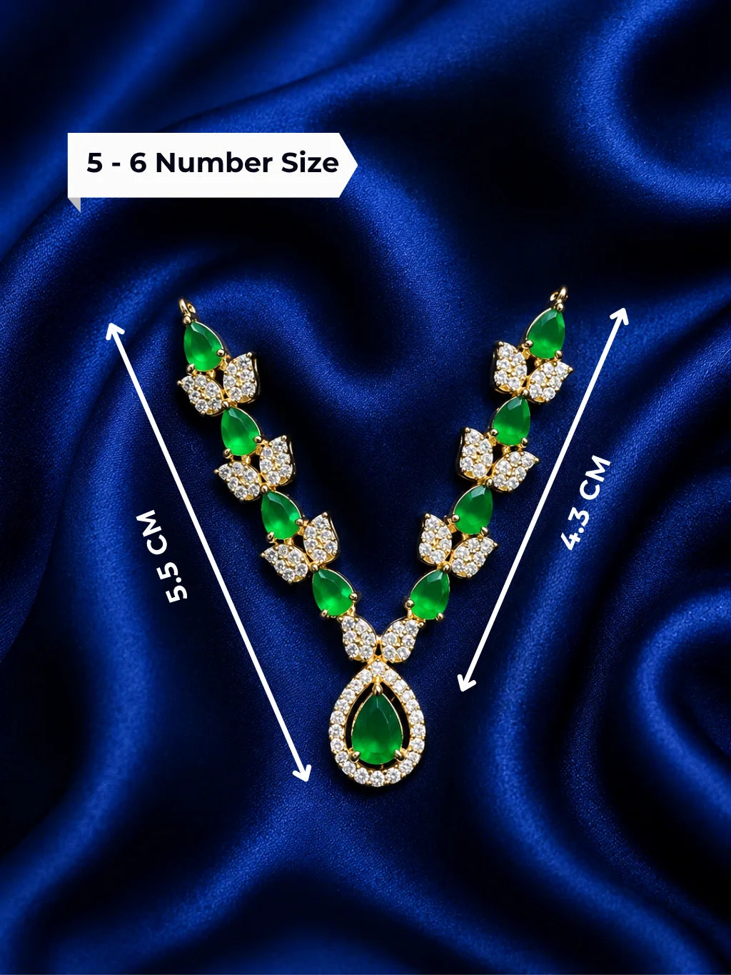 Pannika AD Necklace for Laddu Gopal with sparkling American diamond stone work