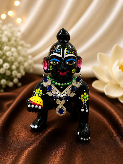 Pannika AD Necklace for Laddu Gopal with sparkling American diamond stone work