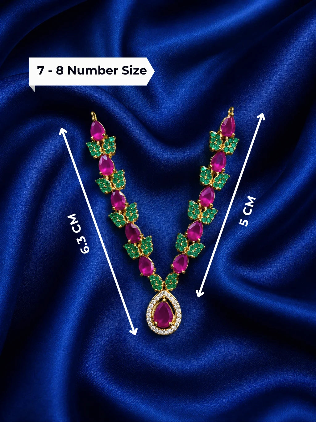 Pannika AD Necklace for Laddu Gopal with sparkling American diamond stone work