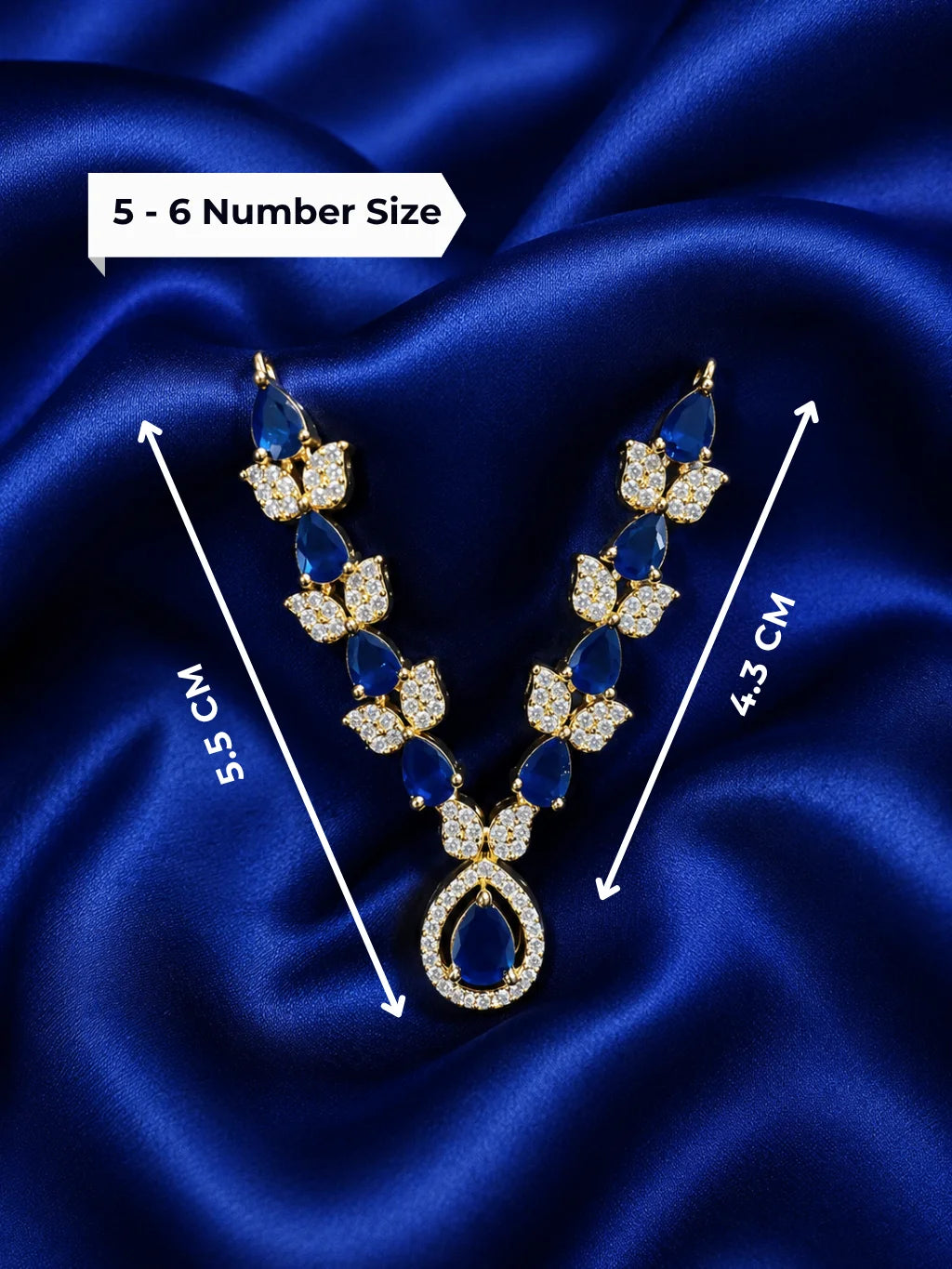 Pannika AD Necklace for Laddu Gopal with sparkling American diamond stone work