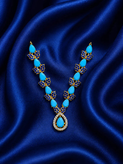 Pannika AD Necklace for Laddu Gopal with sparkling American diamond stone work