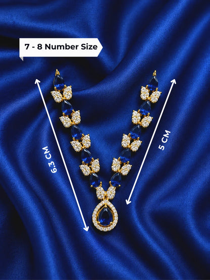 Pannika AD Necklace for Laddu Gopal with sparkling American diamond stone work