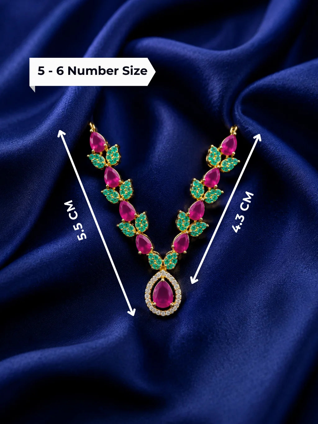 Pannika AD Necklace for Laddu Gopal with sparkling American diamond stone work