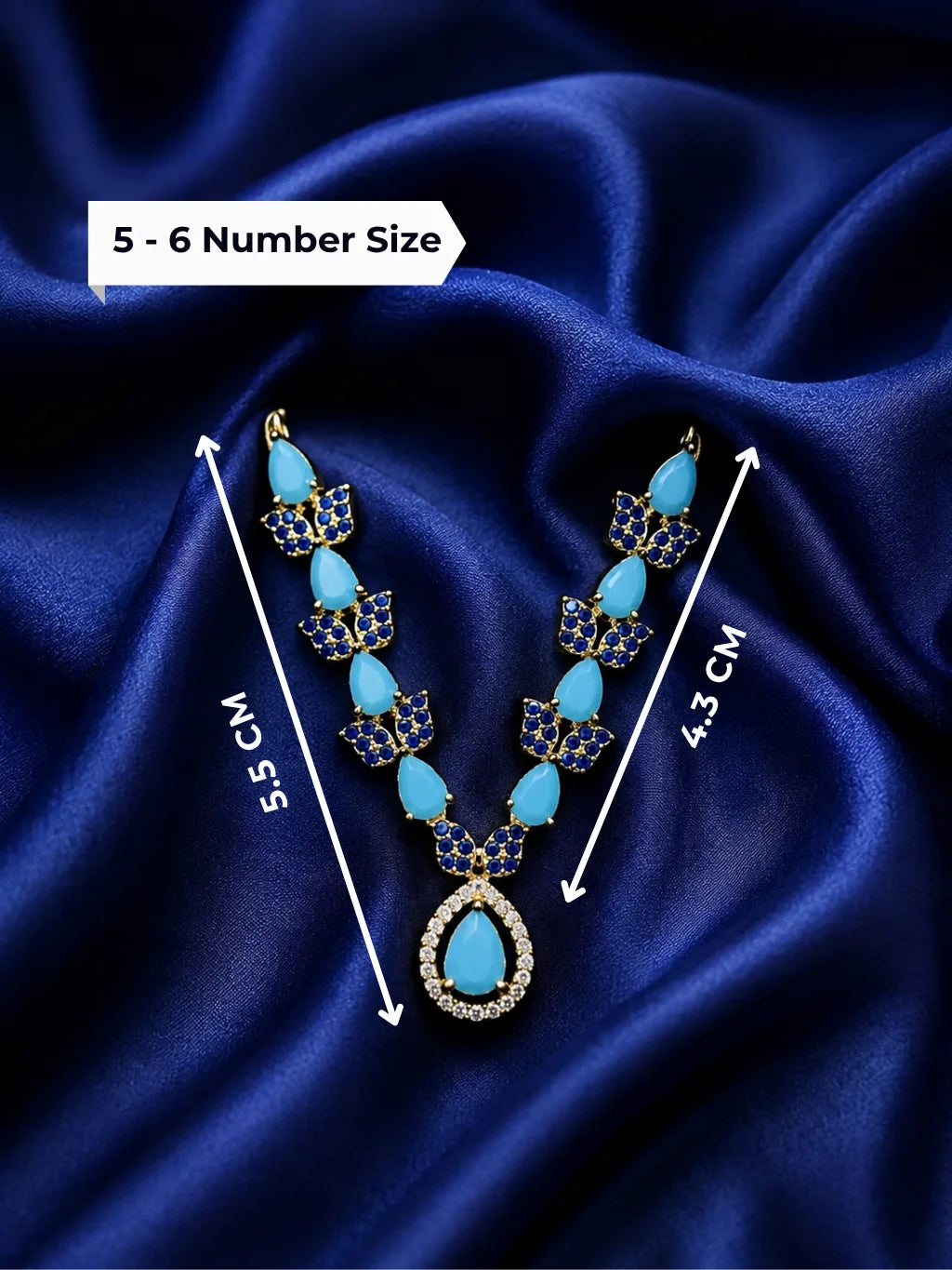 Pannika AD Necklace for Laddu Gopal with sparkling American diamond stone work