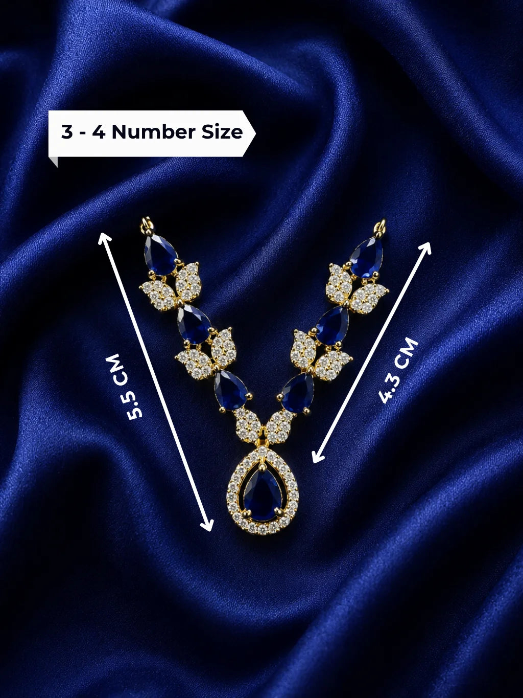 Pannika AD Necklace for Laddu Gopal with sparkling American diamond stone work