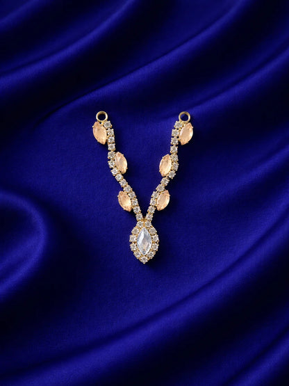 Peach color Laddu Gopal jewellery for soft elegant shringar