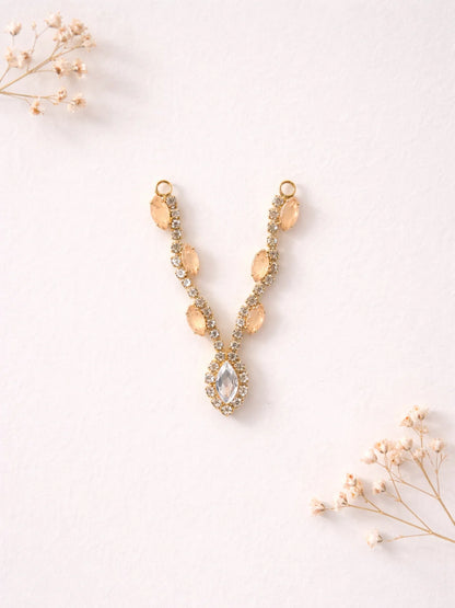 Peach color Laddu Gopal jewellery for soft elegant shringar