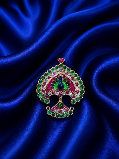 Peacock AD Seep Mukut for Deity – Divine Mayur Collection