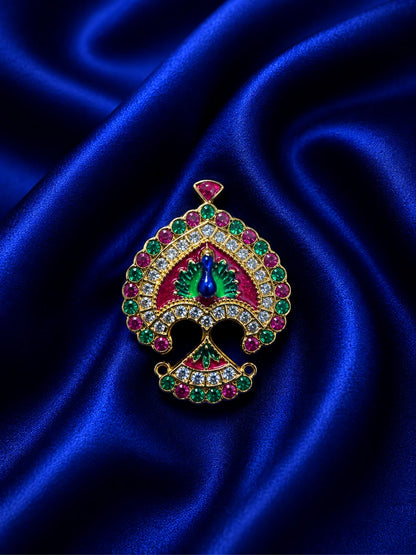 Peacock AD Seep Mukut for Deity – Divine Mayur Collection